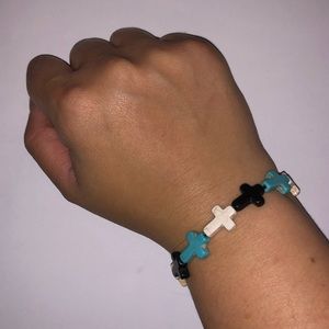Jewelry: Multi-color Cross Bracelet